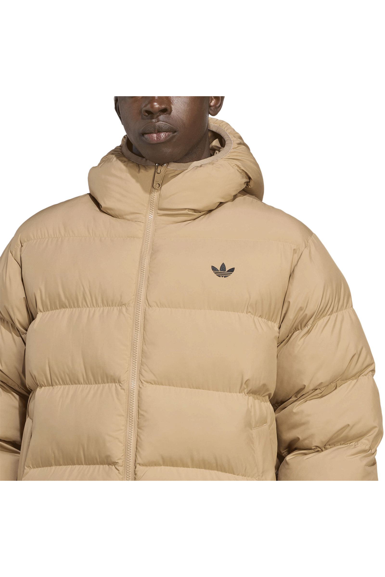 Adidas Tonal Hooded Puffer Jacket Beige Men - ADIDAS ORIGINALS